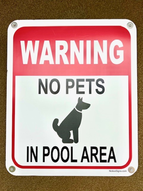 No Pets at Pool