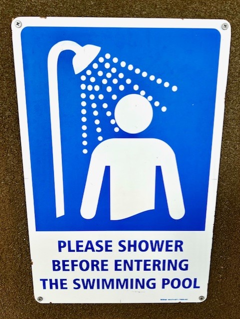 Shower
                          Before Entering Pool